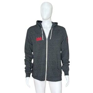 Alternative Apparel Hoodie Mens XL Dark Heather Gray Full Zip Pacers